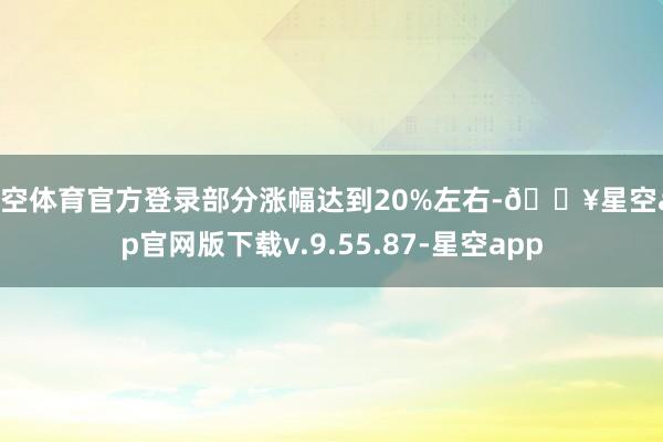 星空体育官方登录部分涨幅达到20%左右-🔥星空app官网版下载v.9.55.87-星空app